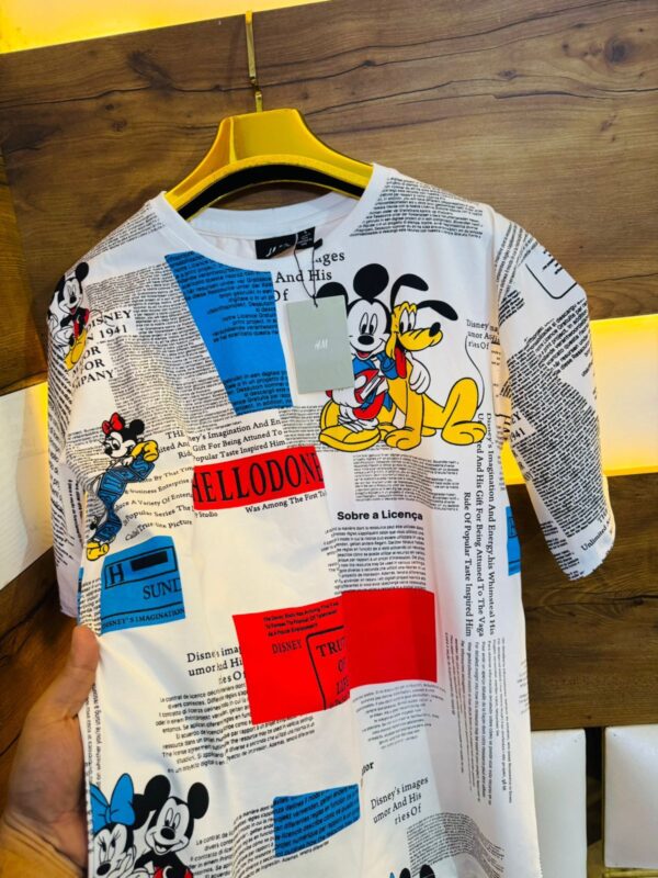 Premium H.M. Micky Mounce 2025 Rib Neck Cotton Lycra T-shirt – Exclusively for Premium Customers - Image 4