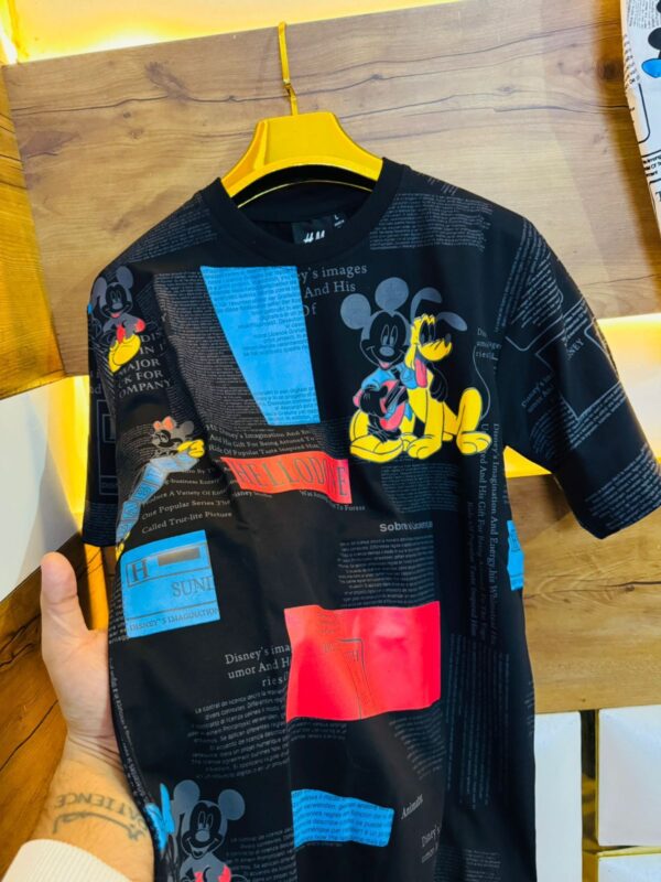 Premium H.M. Micky Mounce 2025 Rib Neck Cotton Lycra T-shirt – Exclusively for Premium Customers